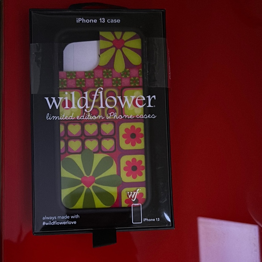 Wildflower iPhone 13 Case - Green and Pink Floral